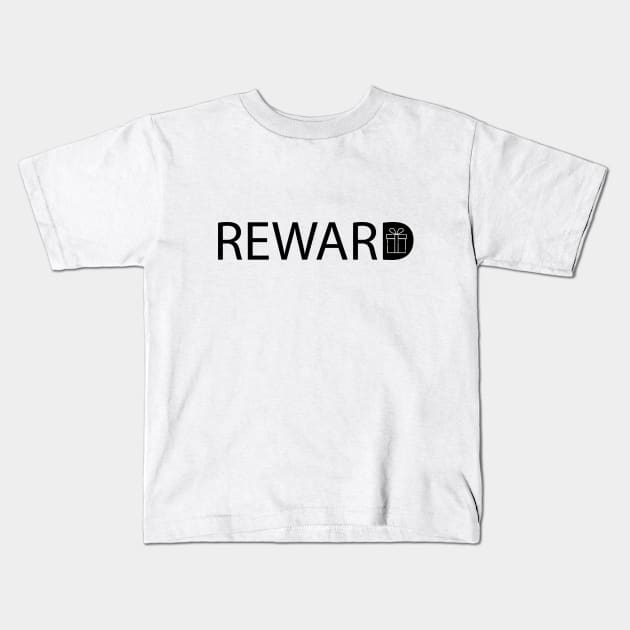 Reward typographic logo design Kids T-Shirt by CRE4T1V1TY